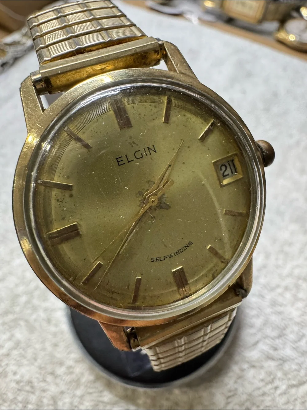 Elgin Gold-Tone Automatic Men's Watch with Date